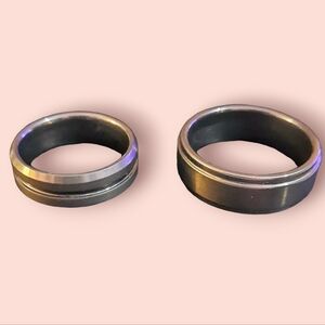 𝅺TUNGSTEN Men’s Carbide Band Ring choose one Greytone Metal Wedding